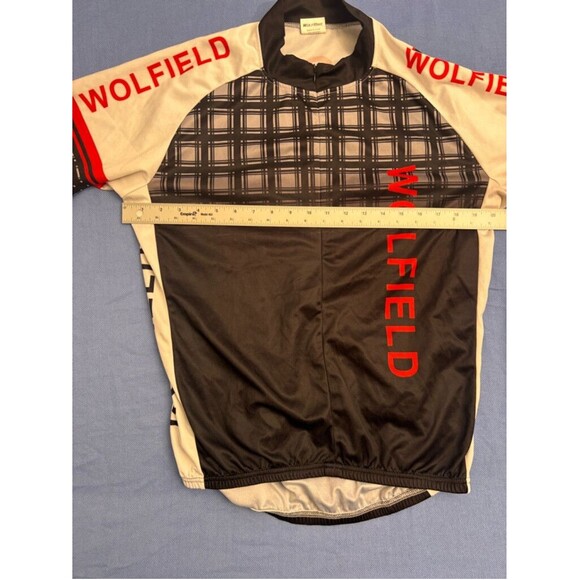 Wolfbike Cycling Jersey Men's Size L Black and White - Picture 2 of 10